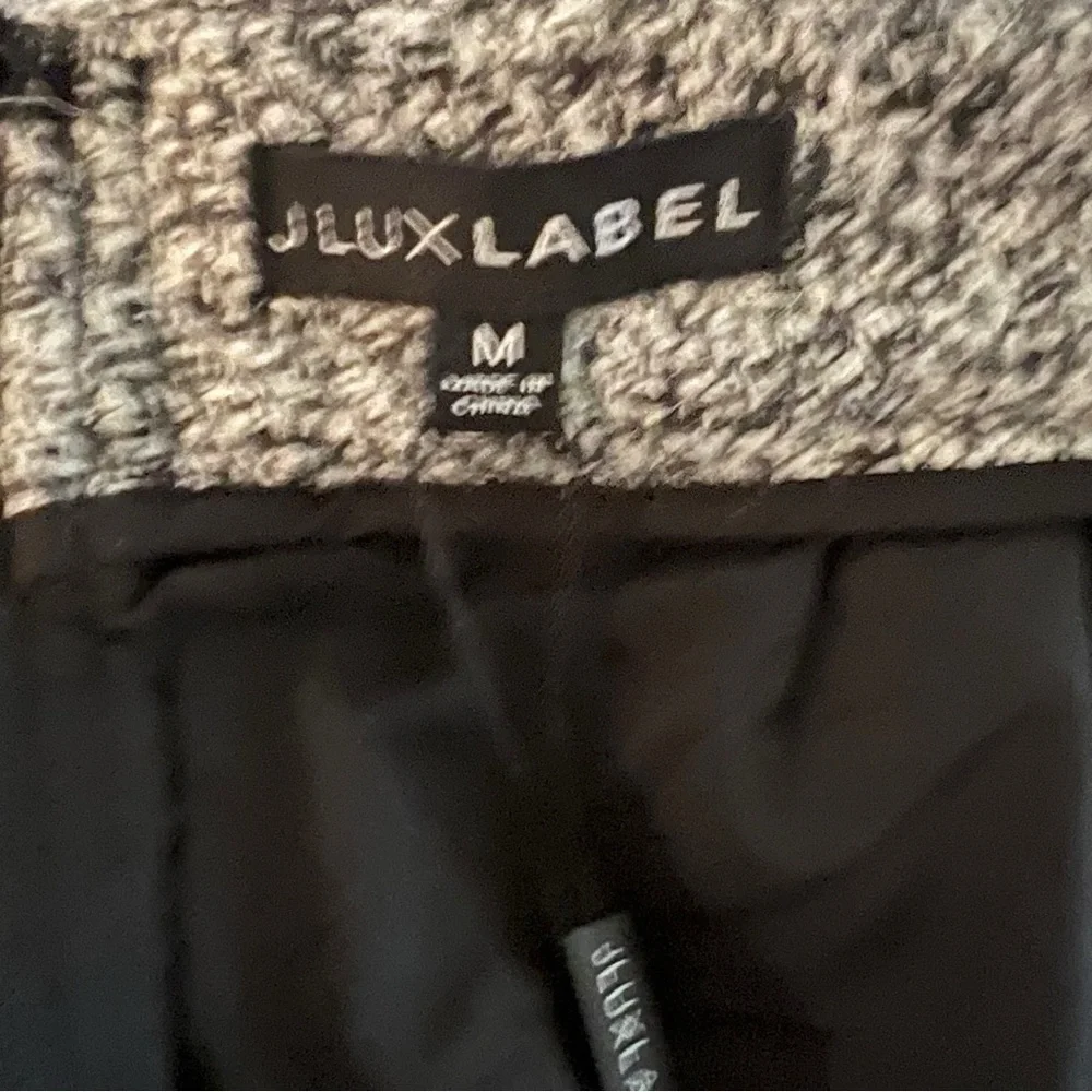J LUX Label Gisele Gray Tweed Slit Women's Skirt - Picture 10 of 11